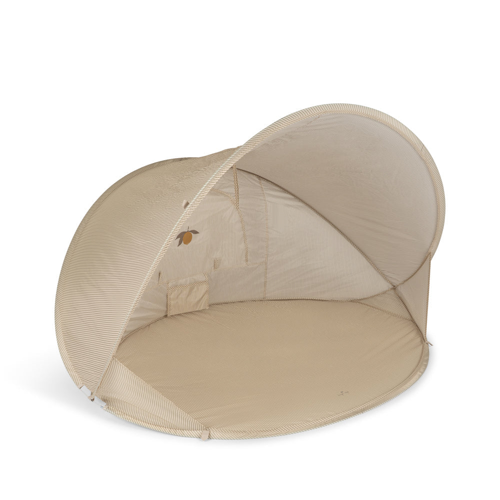 Konges Sløjd Stort Strand Pop-Up Telt - Tea stripe