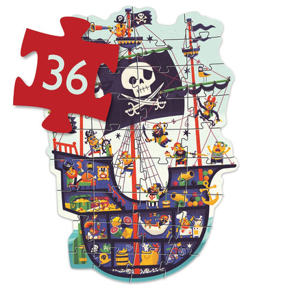 Djeco Gulvpuslespil, Piratskib 36 brikker