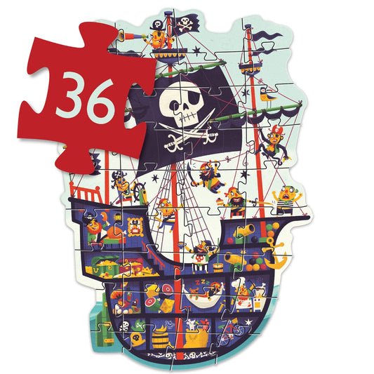 Djeco Gulvpuslespil, Piratskib 36 brikker