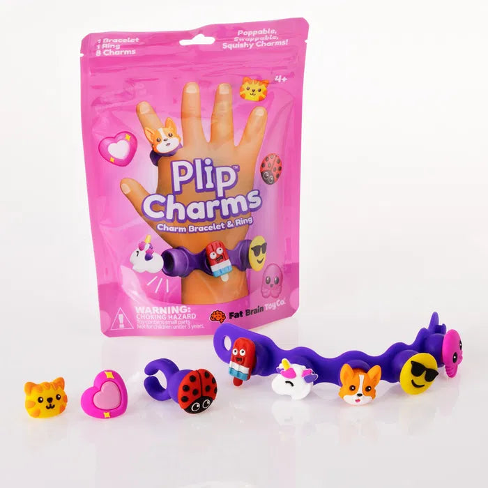 Fat Brain Plip Charms Armbånd & Ring, Pink