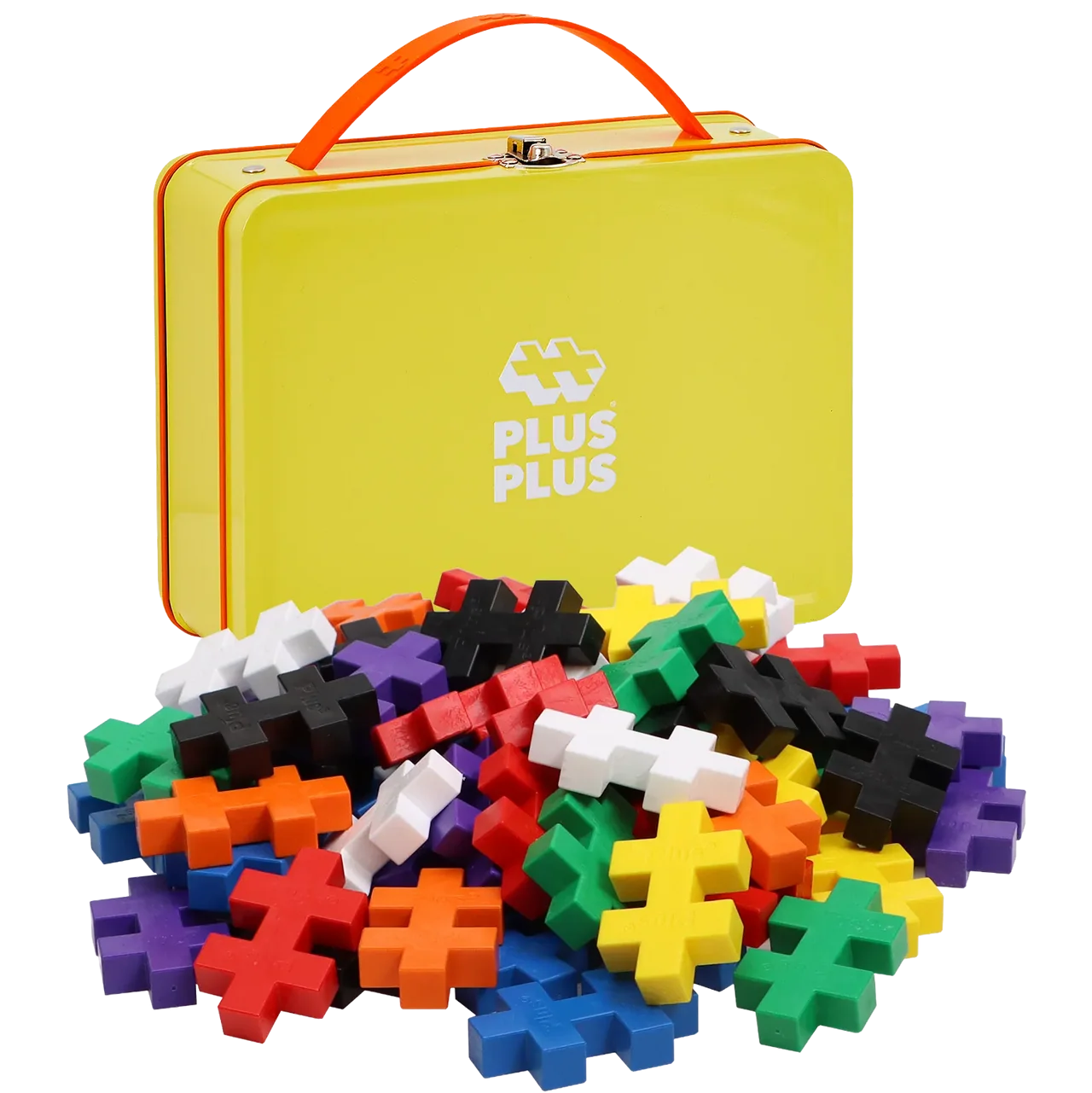 Plus-Plus BIG Gul metalkuffert - 70 stk