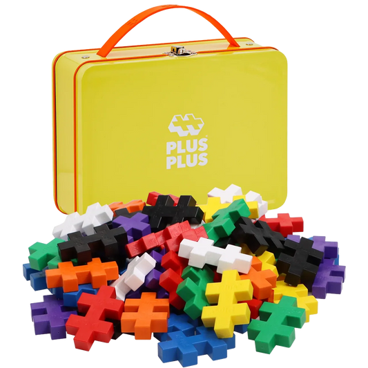 Plus-Plus BIG Gul metalkuffert - 70 stk