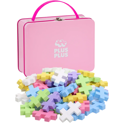 Plus-Plus BIG Lyserød metalkuffert - 70 stk