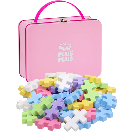 Plus-Plus BIG Lyserød metalkuffert - 70 stk