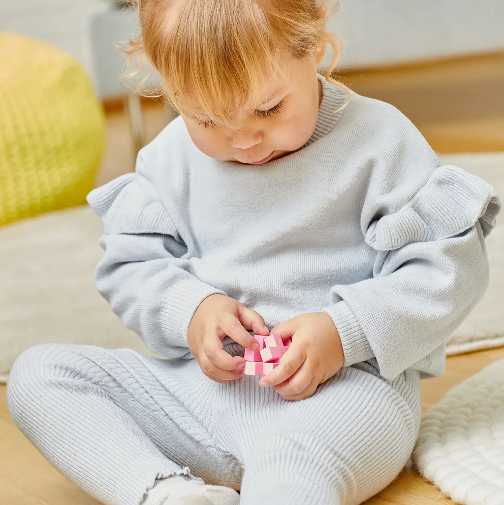 Plus-Plus BIG Lyserød metalkuffert - 70 stk