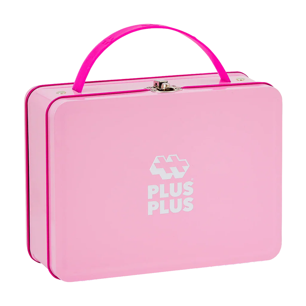 Plus-Plus BIG Lyserød metalkuffert - 70 stk