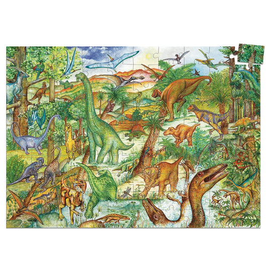Djeco Gulvpuslespil, Dinosaurer - 100 brikker