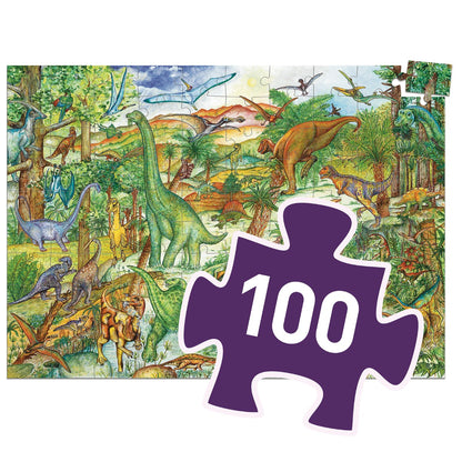 Djeco Gulvpuslespil, Dinosaurer - 100 brikker