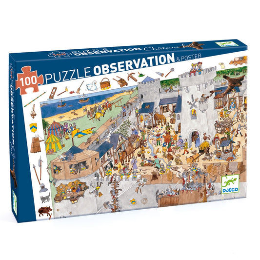 Djeco Oberservationspuslespil, Borg - 100 brikker