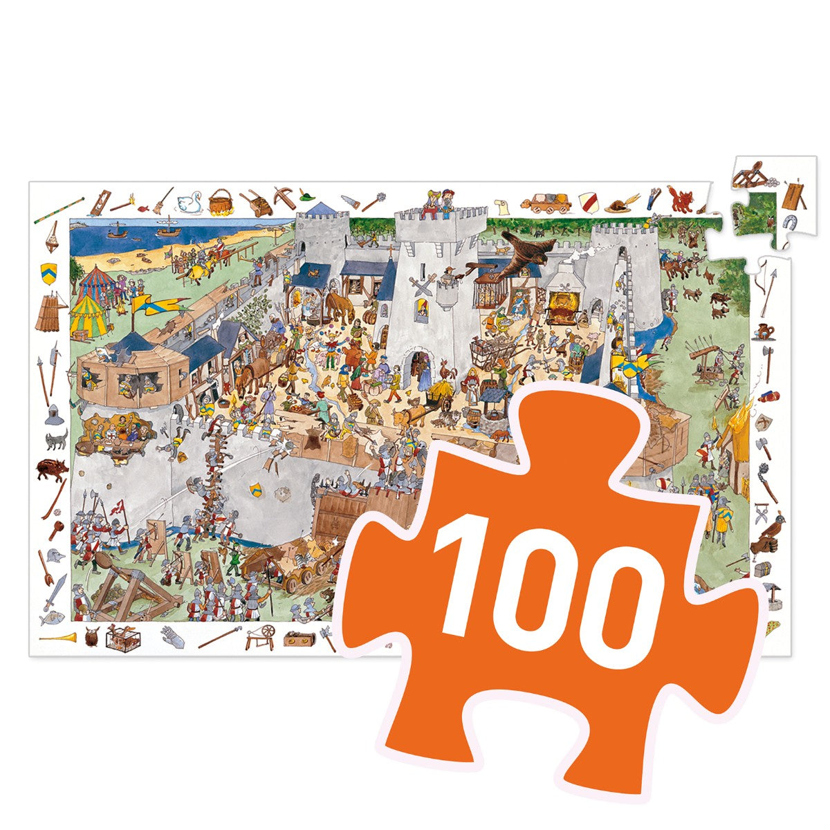 Djeco Oberservationspuslespil, Borg - 100 brikker