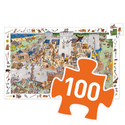 Djeco Oberservationspuslespil, Borg - 100 brikker