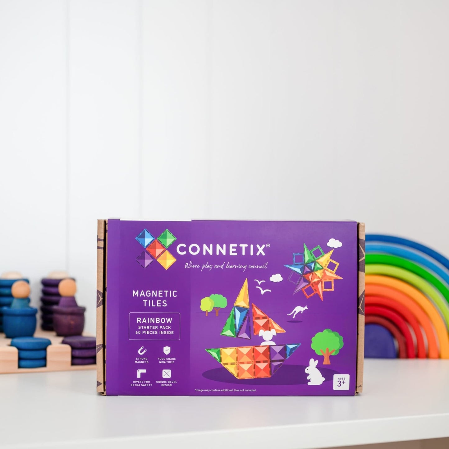 Connetix Rainbow Starter Pack, 60 dele