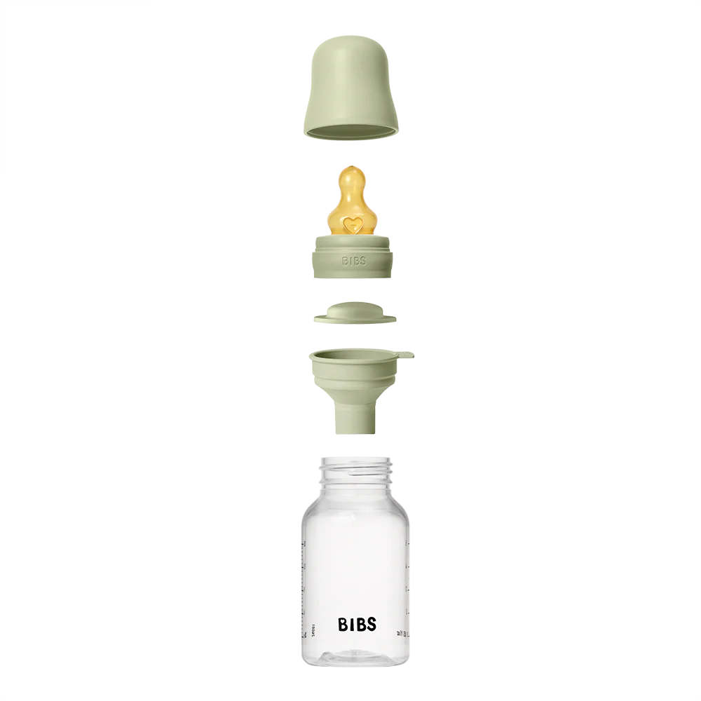 BIBS Baby Bottle Complete Set 150ml Latex - Sage