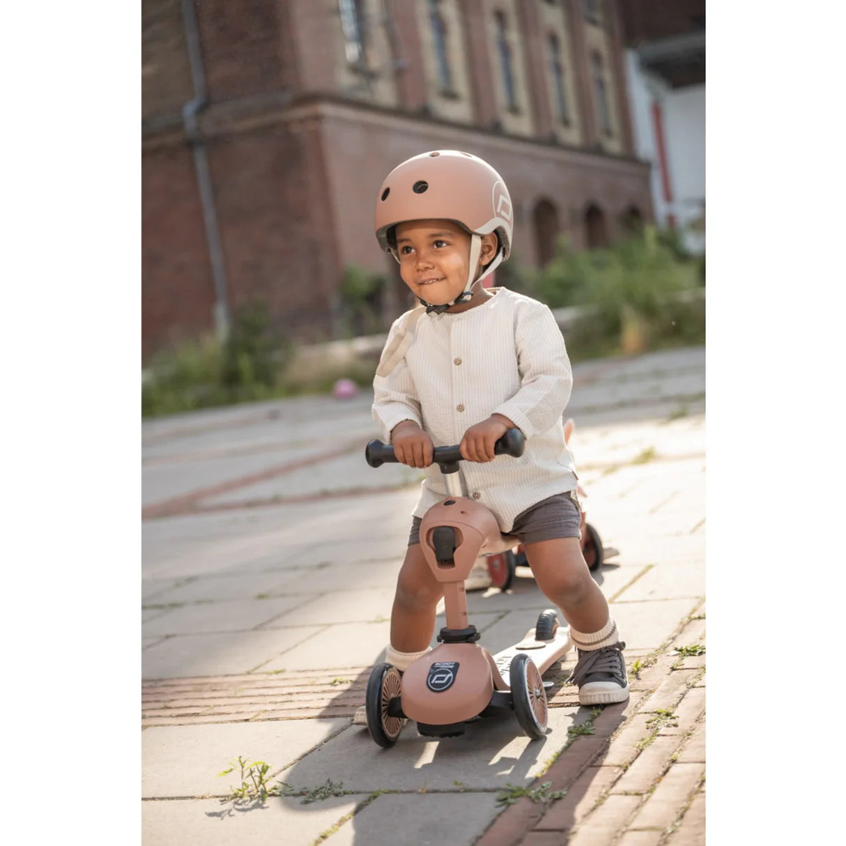 Scoot&Ride Løbehjul Highway Kick 1 - Push & Go - Mocha