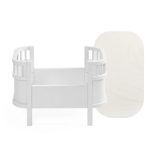 Sebra Dukkeseng med madras, Hvid