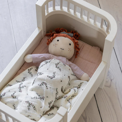 Sebra Dukkeseng med madras, Hvid