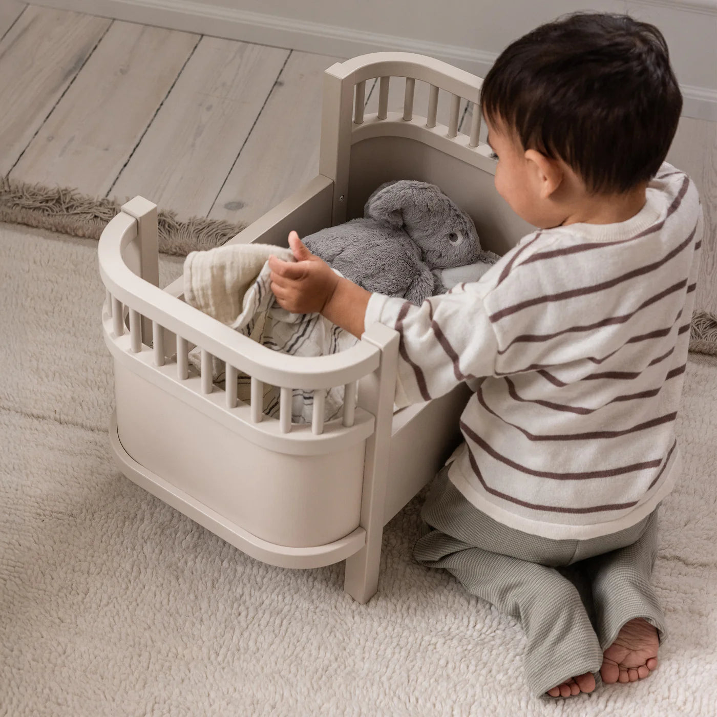 Sebra Dukkeseng med madras, Rose