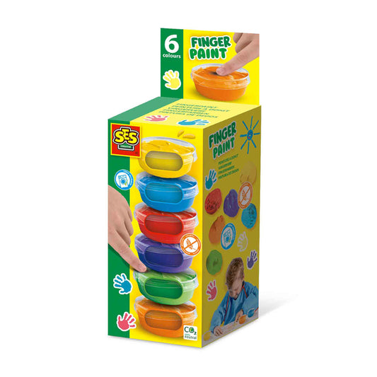 Fingermaling 6 farver.