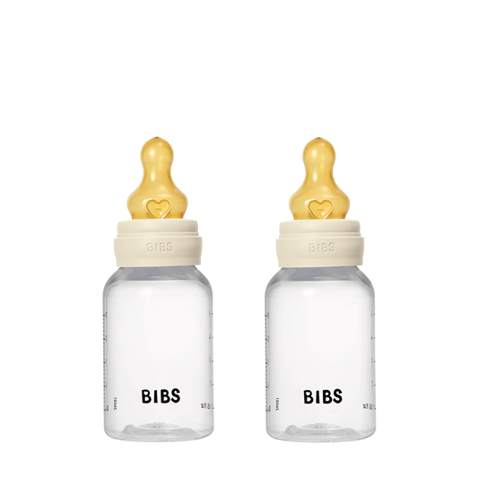 BIBS Baby Bottle Complete Set 150ml 2 Pack Latex - Ivory