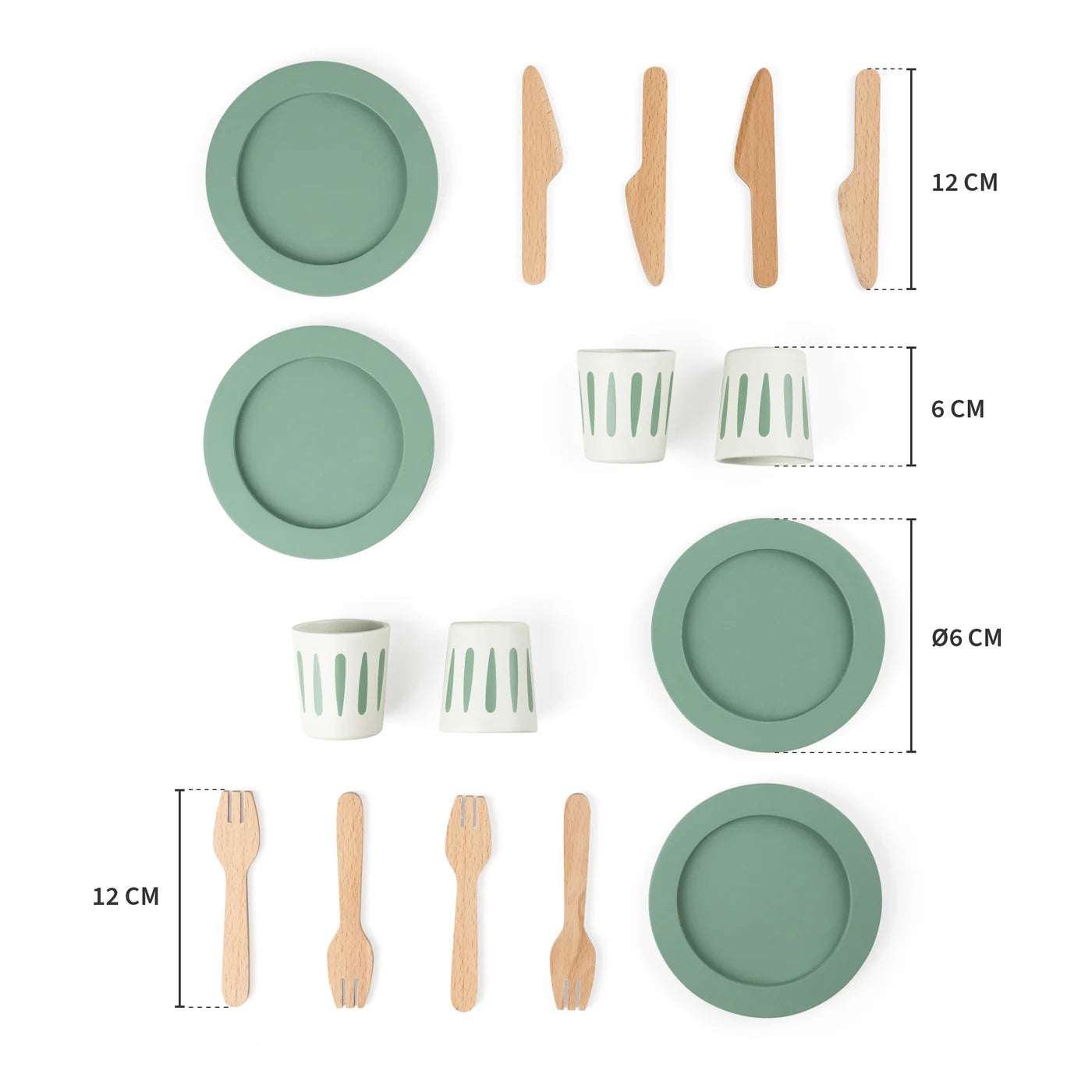 Sebra Spisestel i træ