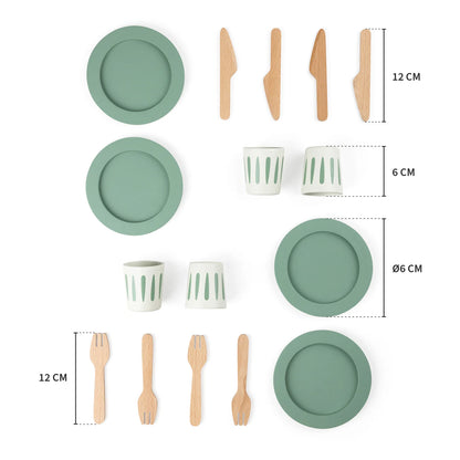 Sebra Spisestel i træ