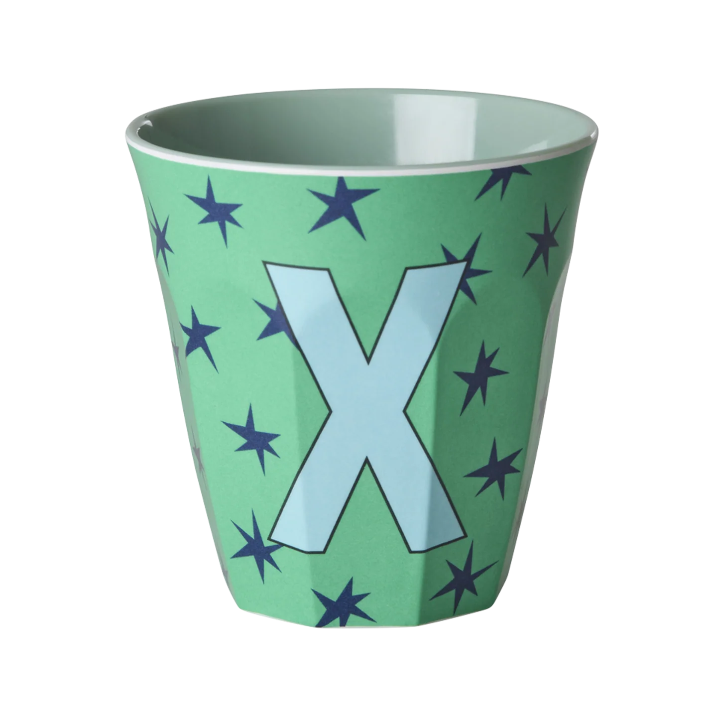 Rice Mellem Alfabetkop - Green Stars - X