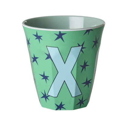 Rice Mellem Alfabetkop - Green Stars - X