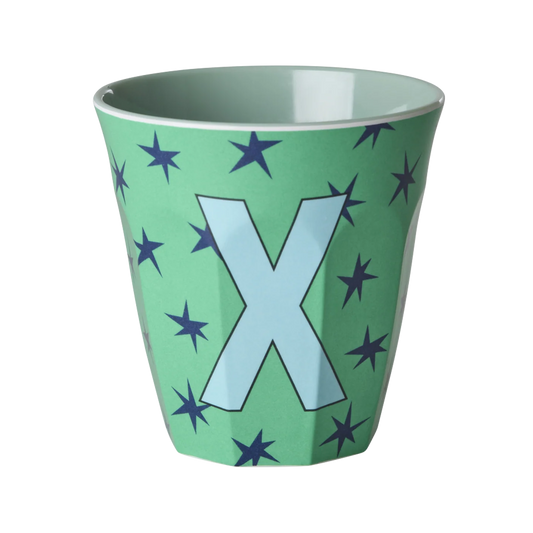 Rice Mellem Alfabetkop - Green Stars - X
