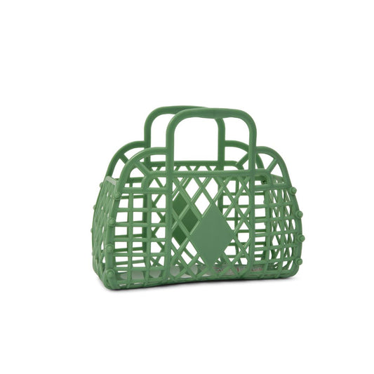 Sun Jellies Mini retro basket, olive