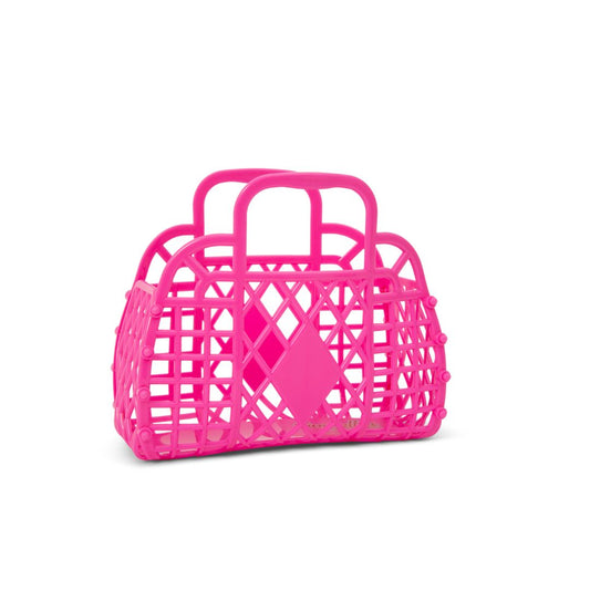 Sun Jellies Mini retro basket, berry pink