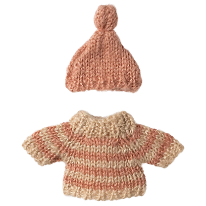 Maileg Strikket sweater og hue, Mus, Storesøster