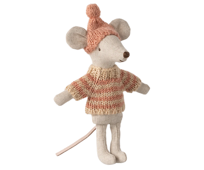 Maileg Strikket sweater og hue, Mus, Storesøster