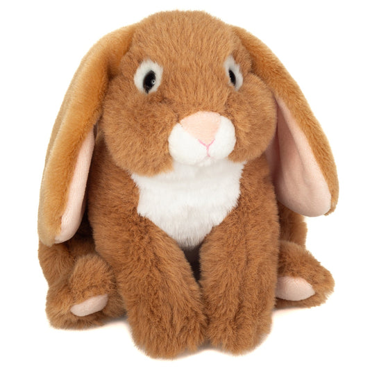 Brun kanin bamse med lange ører.