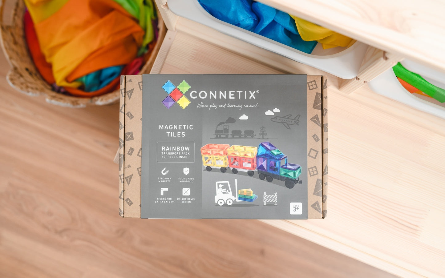 Connetix Rainbow Transport Pack, 50 dele