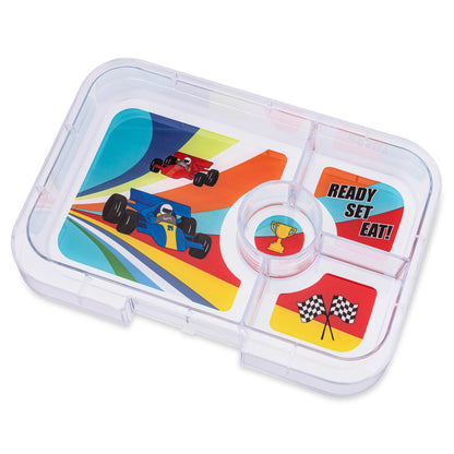 Yumbox Tapas 4 rum, green/race car