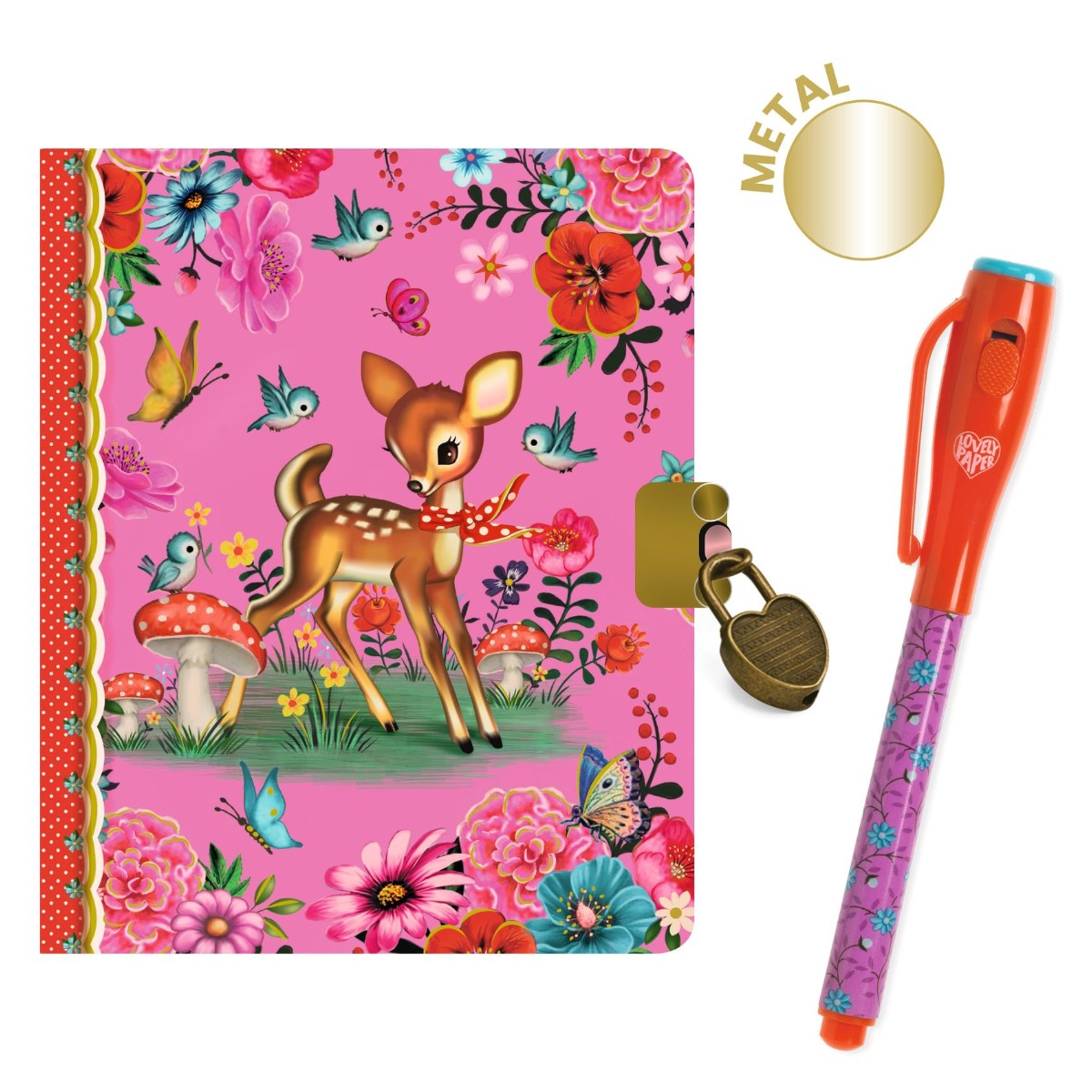 Djeco Fiona's lille dagbog m/lås og magisk pen