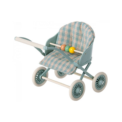 Maileg Klapvogn, Baby mus - Mint