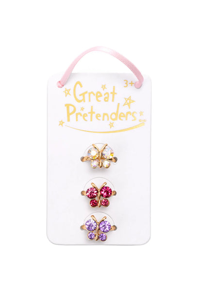 Great Pretenders 3 stk ringe, sommerfugle