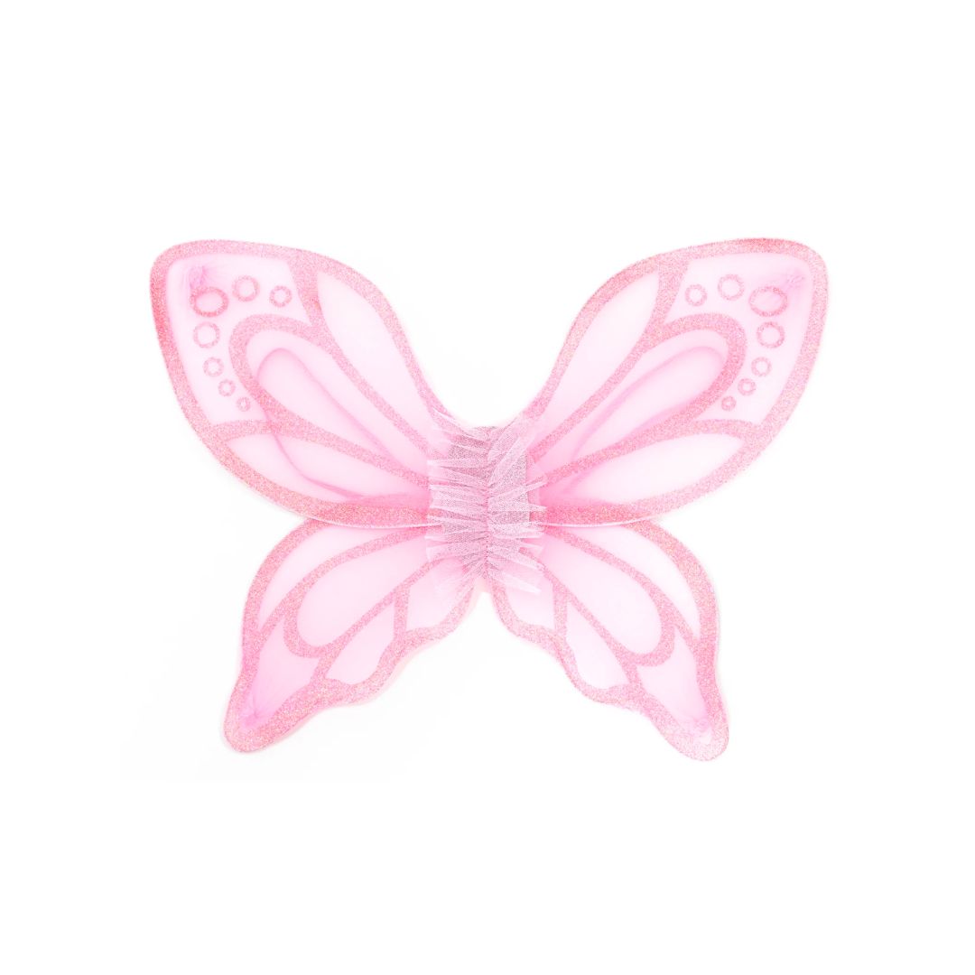 Great Pretenders pink sommerfuglkjole, str. 5-7 år