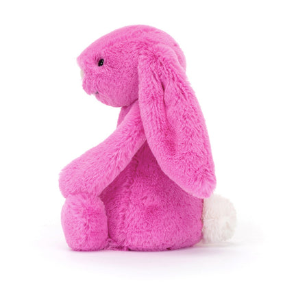 Jellycat Bashful Kanin, Hot Pink lille 18 cm