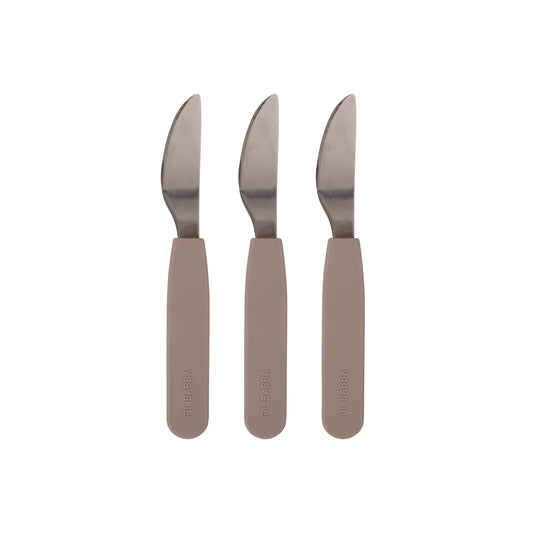Filibabba 3pk silikone knive, warm grey