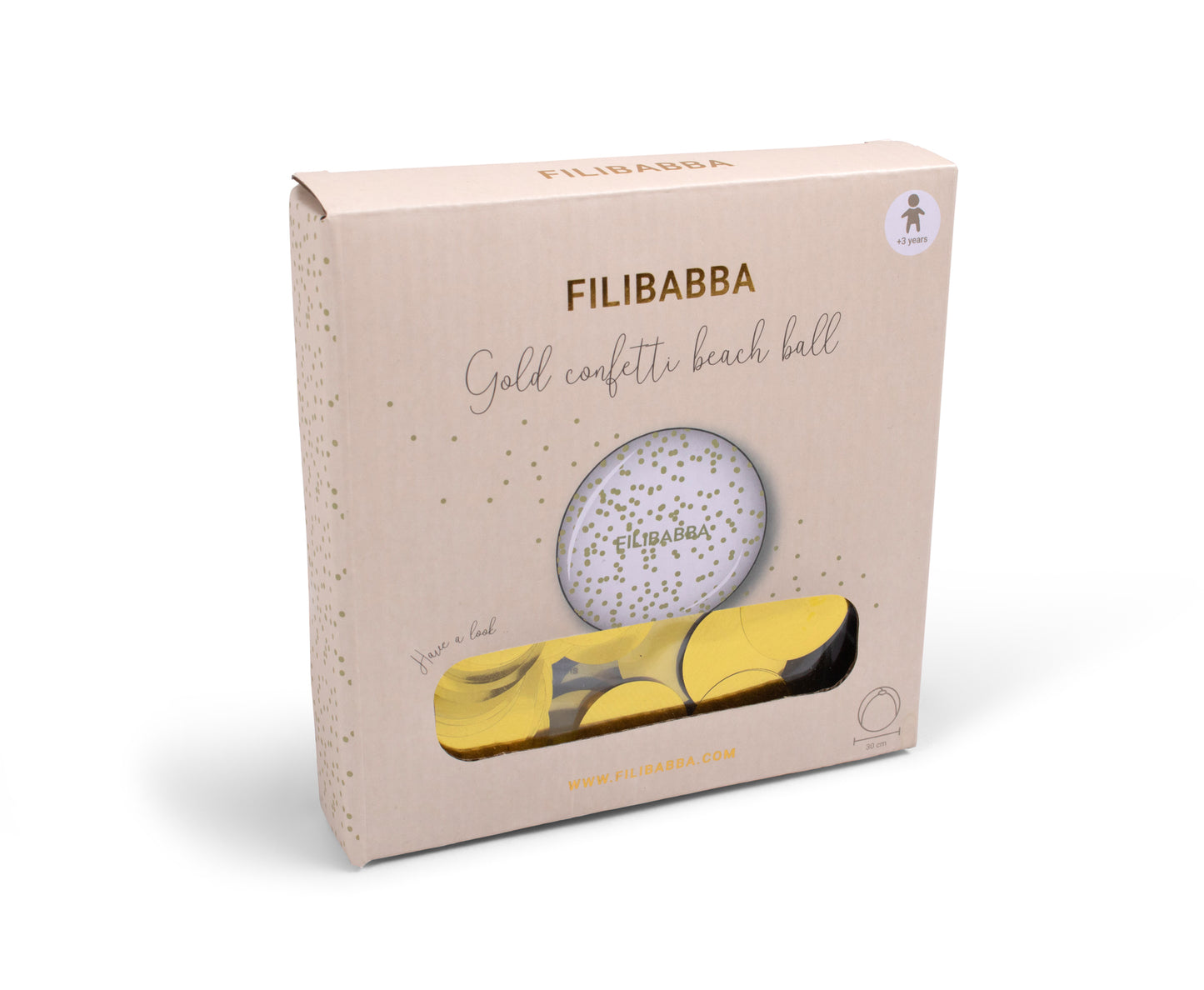 Filibabba Badebold m. guld konfetti