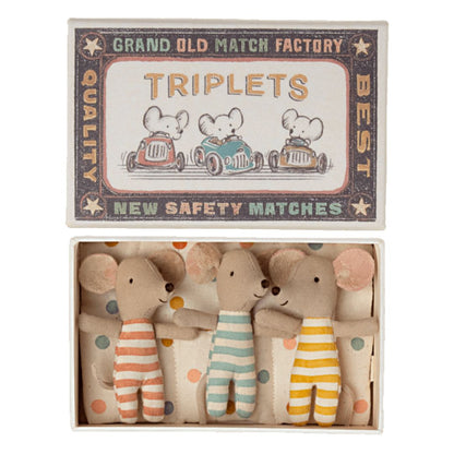 Maileg Trillinge Babyer Mus i æske