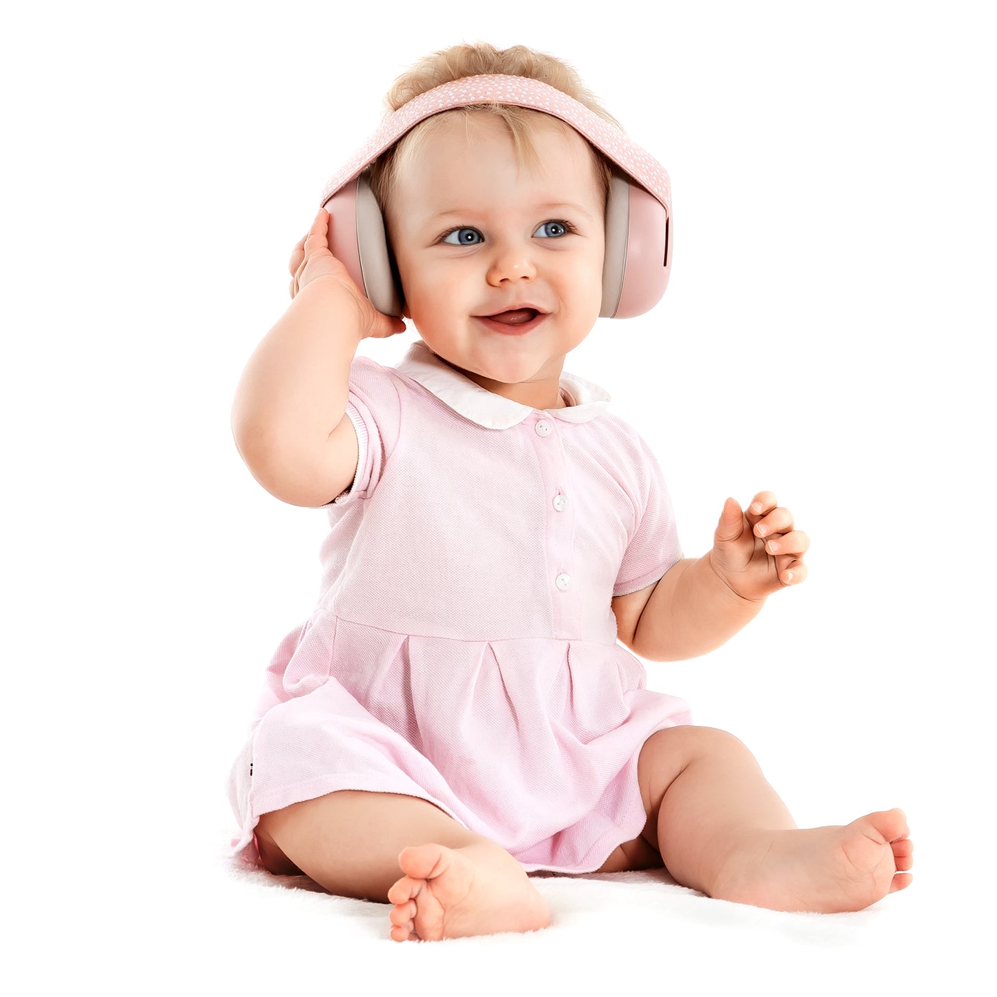 Reer høreværn til baby Lyserød
