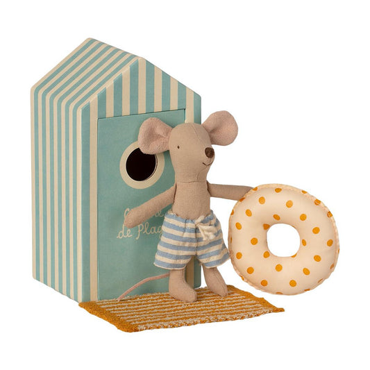 Maileg Beach mice, Little brother in Cabin de Plage 16-1722-01