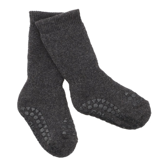 GoBabyGo Bomuld non-slip sokker 2-3år - Dark grey melange