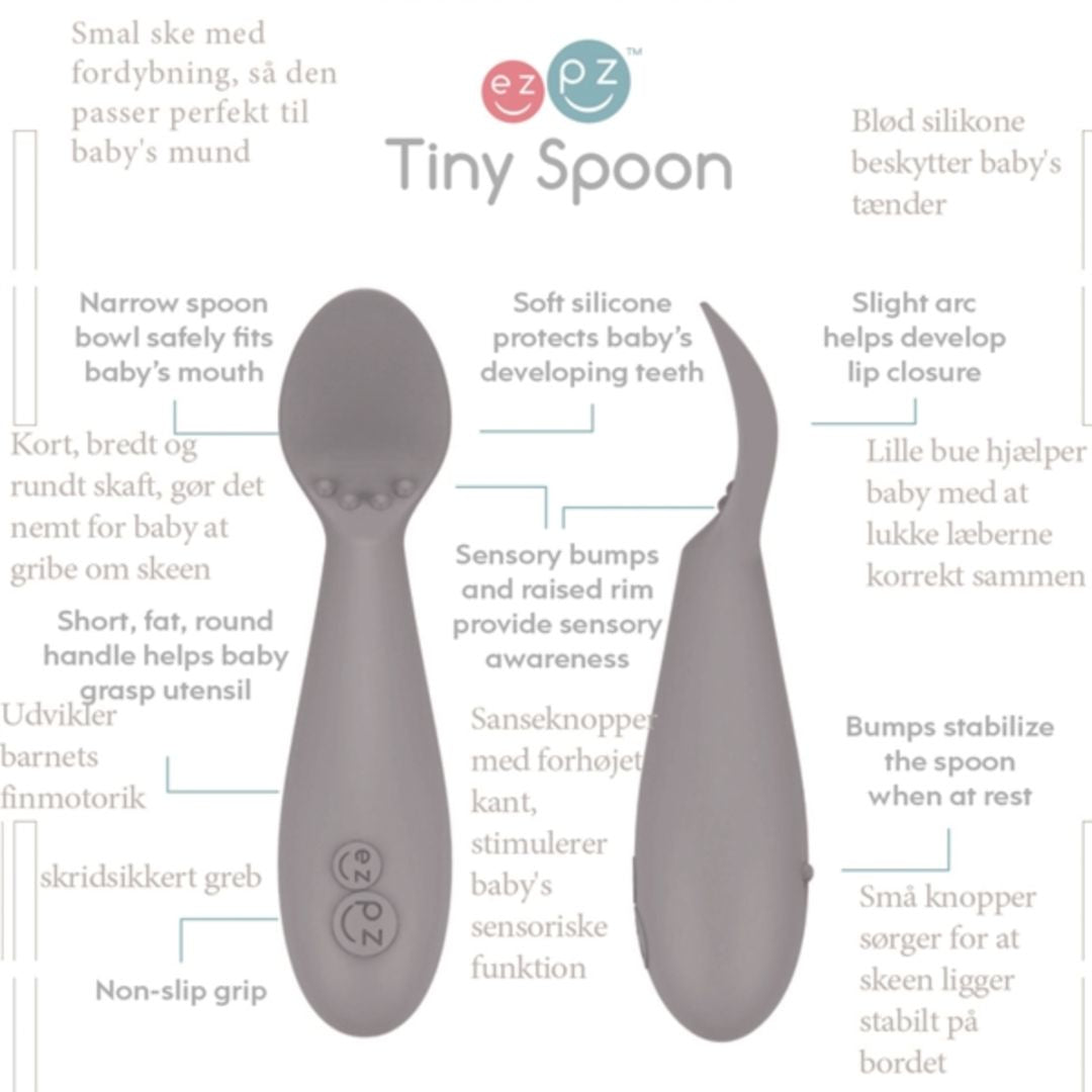 EZPZ Tiny spoon 2 pk, gråblå