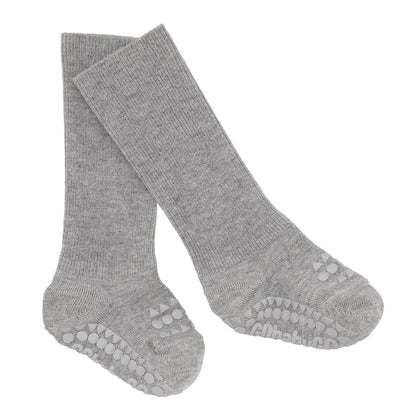 GoBabyGo Bambus non-slip sokker 6-12mdr. - Grey melange