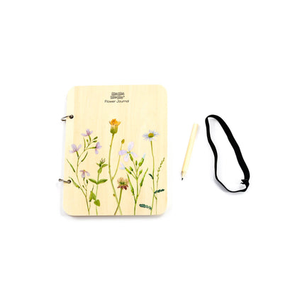 Mamamemo Blomster journal med blyant