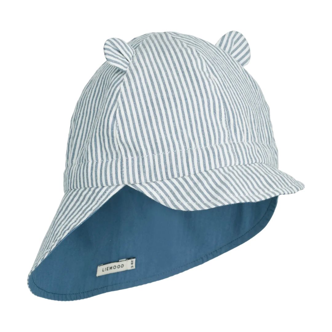 Liewood Gorm vendbar solhat str.6-9mdr, stripe/blue